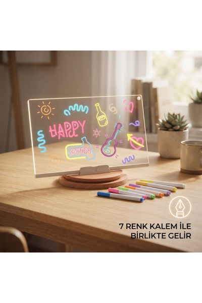 ForWhat 7Colors Led Writing Drawing Template Board Style Night Light for Offi...