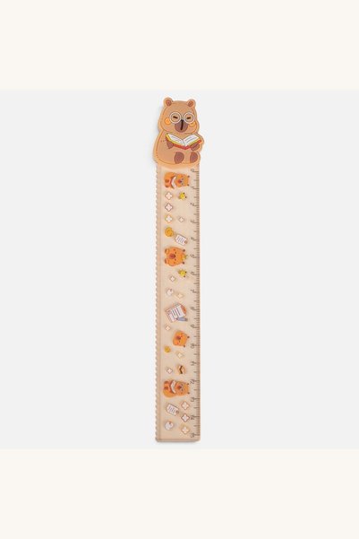 Comerivo Rigla 15cm cu model Capybara si latura zimtata pentru desen creative