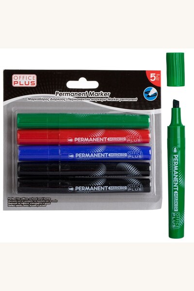 Comerivo Carioci permanente cu 5 culori - negru, rosu, albastru, verde si neg...