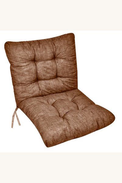 Comerivo Perna confortabila cu spatar pentru scaun gradina, maro, 100x50cm