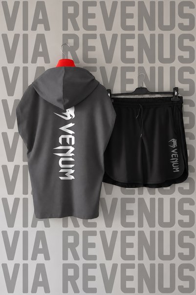 Vordevia Front Back Printed Hooded Zero Sleeve Sports Tshirt and Special Spor...