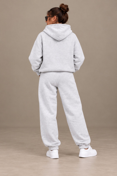 Aquanora AQUA CO Kadın Oversize Penguen Nakışlı Sweatshirt ve Eşofman Altı 2'li Takım