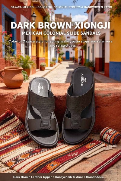 VivoGlobal Shop شباشب رجالية انزلاقية - الجزء العلوي بنسيج خلية النحل مع شارة...