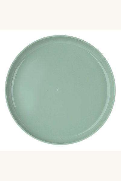 Comerivo Farfurie din plastic verde mentă cu dungi, Ø21,5 cm