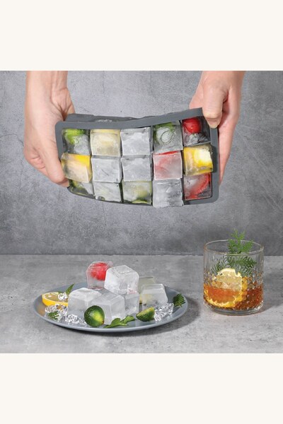 Comerivo Forma Cuburi Gheata Silicon Antracit 15 Portii 11x17.5x3cm