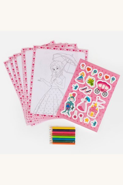 Comerivo Set de Pictura cu Printese - Colorez & Desenez pentru Fete cu 8 Crei...