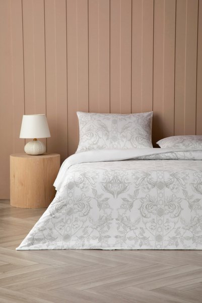 English Home Dainty Bird Pamuk Saten King Size Çarşaflı Nevresim Takımı 240x2...