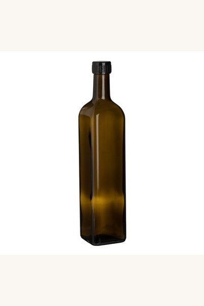 Comerivo Recipient sticla 750ml pentru ulei cu dop de scurgere - verde masline