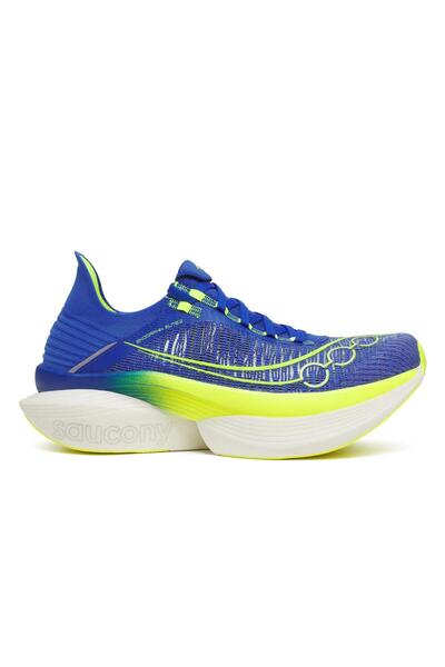 SAUCONY Endorphin Elite 2 Running Shoes - Blue/Lemon | Carbon Plate
