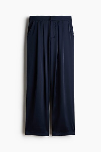 H&M Pileli Saten Pantolon