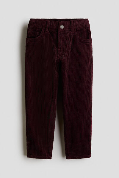 H&M Pamuklu ve Fitilli Kadife Pantolon