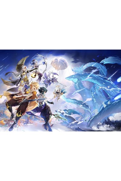 OEM Αφίσα Genshin Impact 4k 2023, 61x90 εκ., poster22361