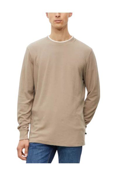 s.Oliver Ανδρικό Μακρυμάνικο T-shirt Καφέ 2180195-8621