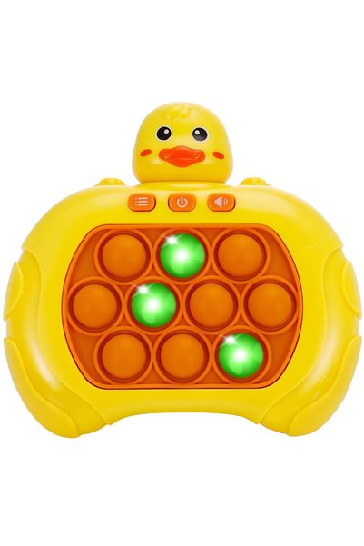 ETOY Joc interactiv Pop-It Consola, antistres, cu sunete si lumini, Galben