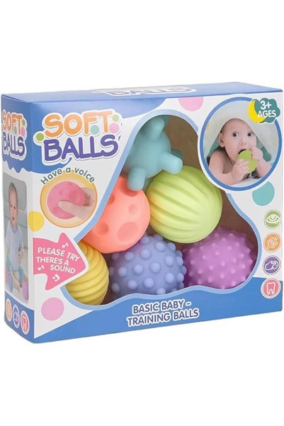 sallma Set Mingiute Senzoriale Moale pentru Bebelusi, cu Sunet si Texturi Var...