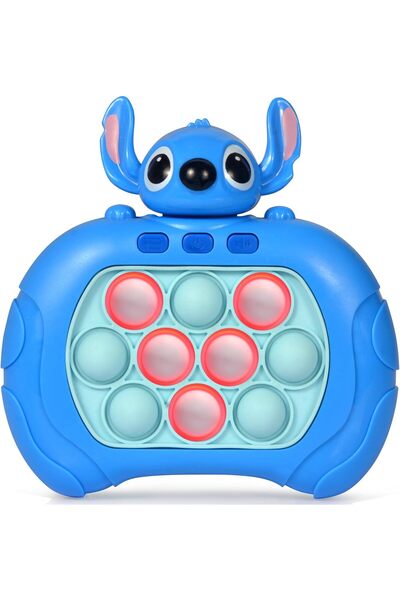 ETOY Joc interactiv Pop-It Consola, antistres, cu sunete si lumini, Albastru