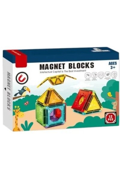 Salma Magnet Blocks - Set Magnetic de Constructii Creative pentru Copii 3+, 1...