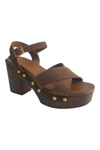 Myconian Greek Sandals Γυναικεία Παπούτσια Πέδιλα 31421 Καφέ