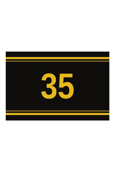safe Self-adhesive sticker no. 35 - Gilded signet on black background