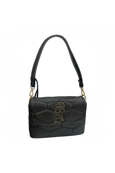 FRNC FRANCESCO Τσάντα Γυναικεία Ώμου ICON FLAP BAG 1441 BLK Μαύρο