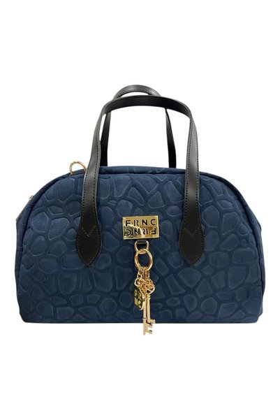 FRNC FRANCESCO Τσάντα Γυναικεία Χειρός-Ώμου CLAVIS BOWLING BAG 2029 BLUE Μπλέ