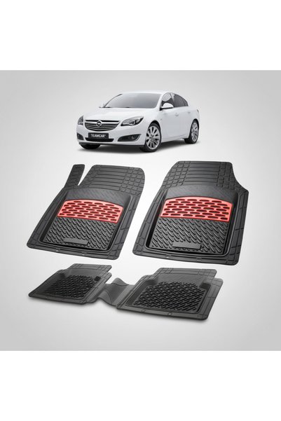 TEAMCAR Πατάκια δαπέδου συμβατά με Opel Insignia Sedan 2008-2017 | Κόκκινα
