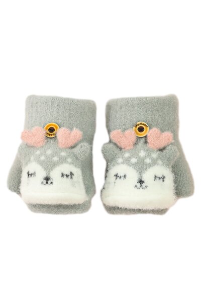 Noonedibs Mănuși de iarnă pentru sugari, căptușite cu fleece, ușor de purtat,...