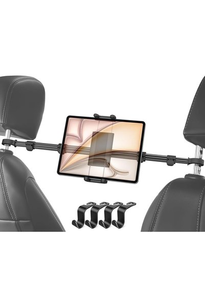 GENERAL Tablet Holder Between Seats, Car Headrest Tablet Mount [Aluminum Stre...