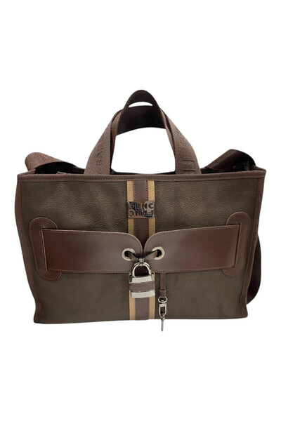 FRNC FRANCESCO Τσάντα Γυναικεία Χειρός-Ώμου Large Interlock Tote BAG 1839 COF...