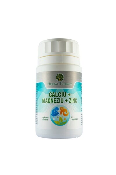 Herbal Therapy Calciu + Magneziu + Zinc, 60 tablete