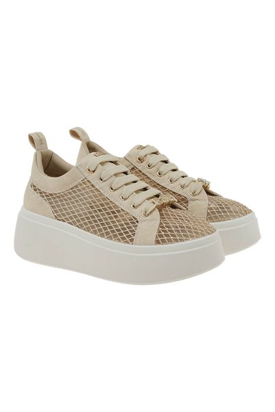 Renato Garini Γυναικεία Παπούτσια Sneakers 615-19R Μπέζ Φιλτιρέ Στρας W119R61...