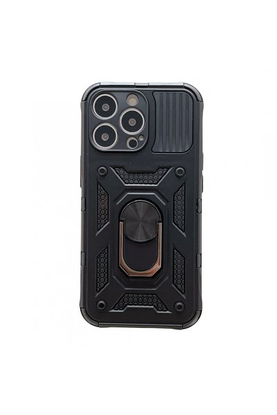 OEM Husă Defender Model 4 cu Suport pentru Apple iPhone 13 Pro, Antișoc, Negru
