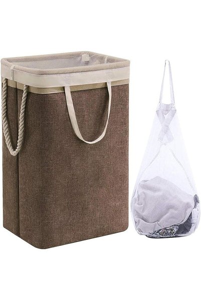 Arabest 65L Large Collapsible Laundry Hamper with Lid and Removable Mesh Bag,...
