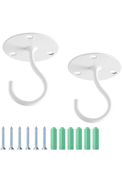 Noonedibs 2 carlige tavan metalice pentru agatat plante, felinare hranitori p...