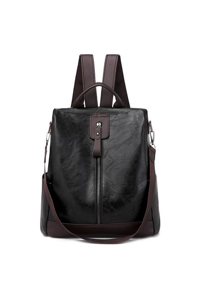 Noonedibs Rucsac din PU pentru femei, geantă de umăr convertibilă pentru călă...