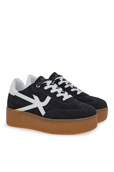 Renato Garini Γυναικεία Παπούτσια Sneakers 934-19R Mαύρο Καστόρι Λευκό V119R9...