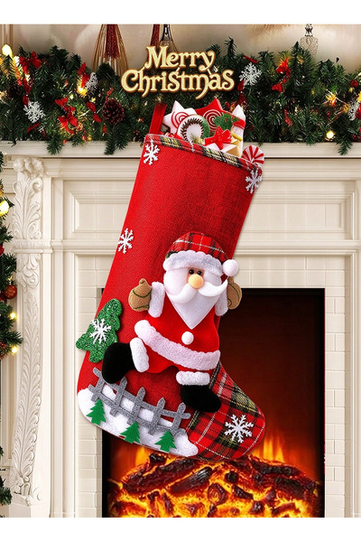 GGEROU 1 pieces Christmas Stockings Xmas Stockings Gift Bags 3D Cute Snowman ...