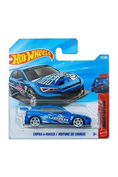 HOT WHEELS سيارة كوبرا إي-ريسر الزرقاء للعب