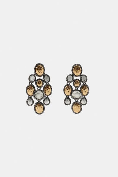 nesdesignn Zr Stone Resin Waterfall Earrings