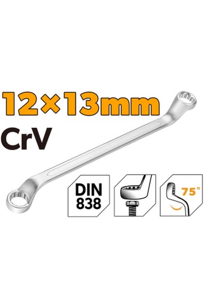 TOLSEN مفتاح ربط مزدوج الحلقة Cr-V CP DIN 12x13mm
