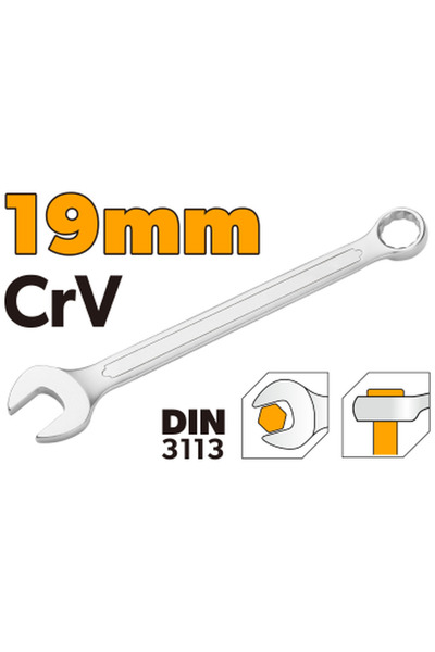 TOLSEN مفتاح ربط مركب Cr-V CP DIN مقاس 19 مم