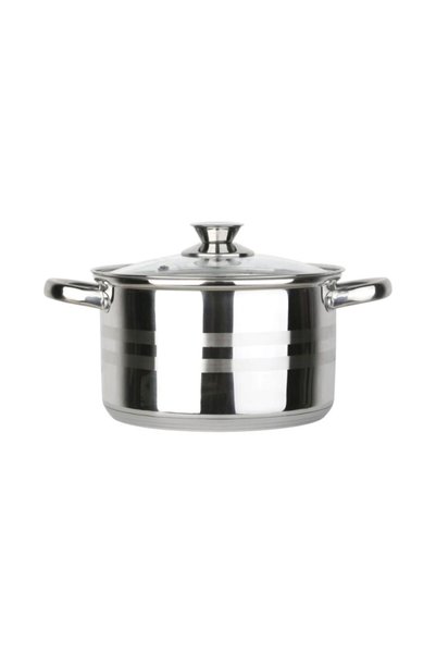 Serex Cratiță din inox cu capac, 12,5 litri, Ø 30 cm, înălțime 18 cm, SW3018