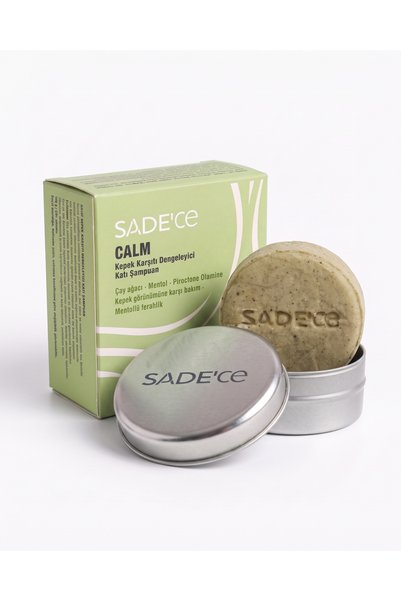 sade'ce CALM Kepek Karşıtı Katı Şampuan – Piroctone Olamine, Climbazole ve Ça...