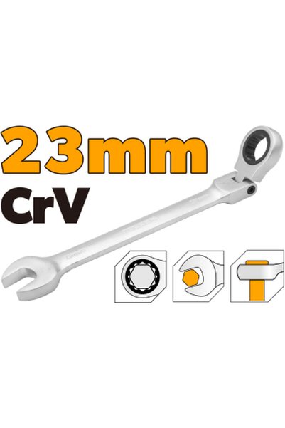 TOLSEN Flexible Head Combination Ratchet Spanner 23mm
