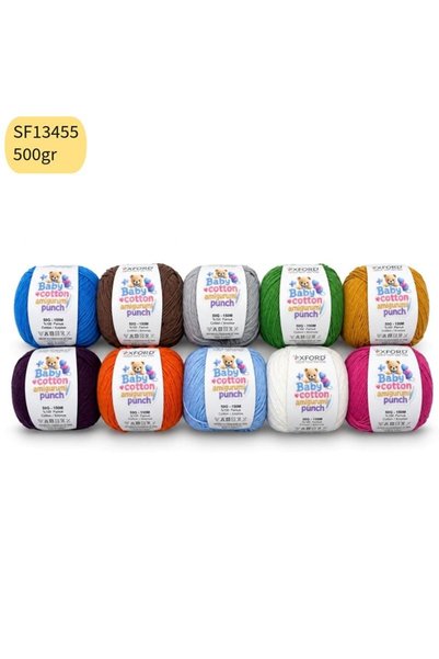 Oxford İplik 10 Pack Oxford Baby Cotton - Fine Cotton Yarn - Crochet - Punch ...