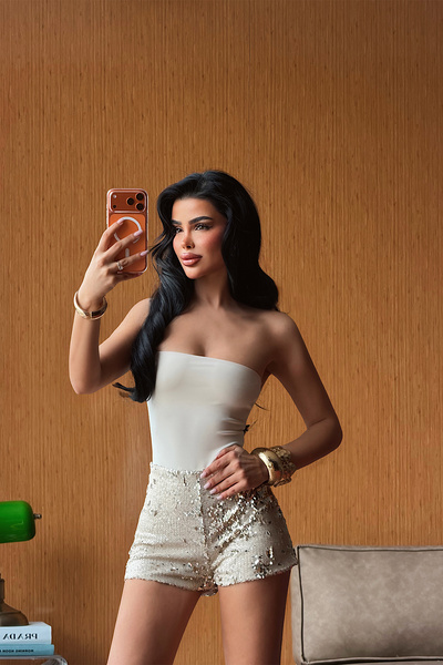 Eyyo Bej Sequin Şort