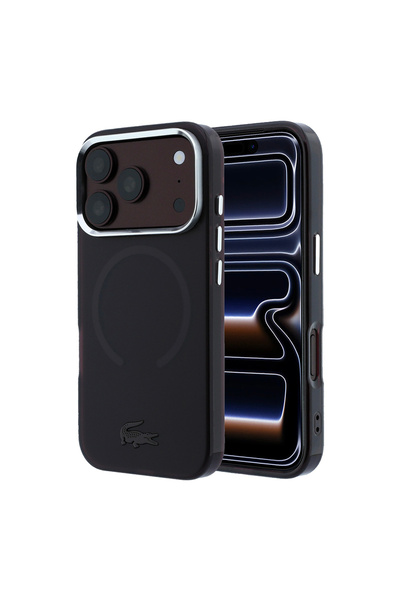 Lacoste iPhone 18 Pro Max Kılıf Lisanslı M-safe C-Magnet İkonik Timsah Logo I...