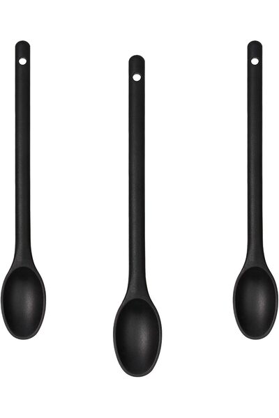 Noonedibs Set de 3 linguri din silicon, antiaderente, rezistente la căldură, ...