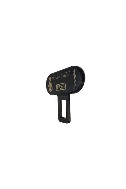 OEM Set 2x Clip universal pentru slot centură auto, ABS negru, gravat laser