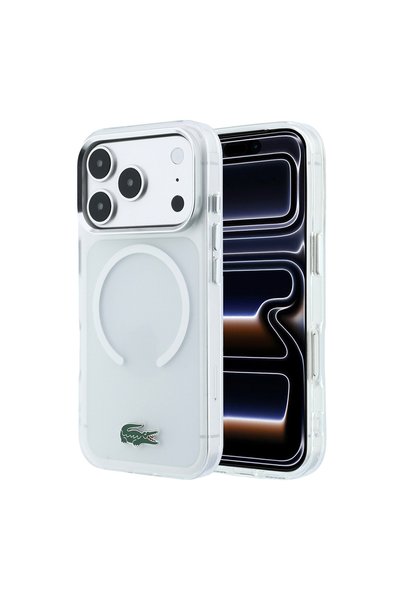 Lacoste iPhone 18 Pro Max Kılıf Lisanslı M-safe Lake Timsah Logolu IML Froste...